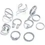 10-20 Pcs Vintage Knuckle Stackable Rings Set for Women, Bohemian Gold/Silver Plated Comfort Fit VSCO Wave Joint Finger Rings Gift 10-20 Pcs Vintage Knuckle Stackable Rings Set for Women, Bohemian Gold/Silver Plated Comfort Fit VSCO Wave Joint Finger Rings Gift