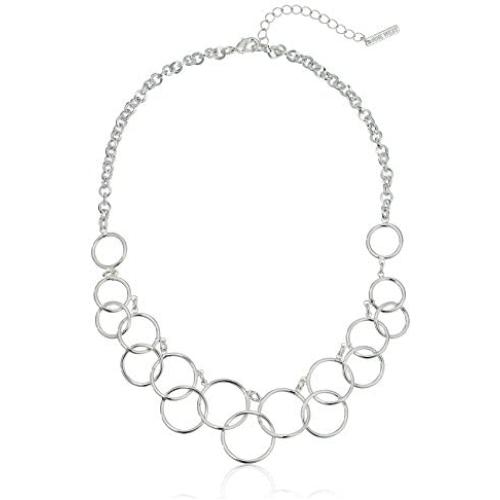 Nine West ''Classics'' Silver-Tone Multi-Circle Bib Necklace Nine West ''Classics'' Silver-Tone Multi-Circle Bib Necklace