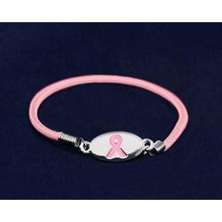 Fundraising For A Cause | Breast Cancer Pink Ribbon Stretch Bracelets - Pink Bracelets for Breast Cancer Awareness Fundraisers (2 Bracelets)