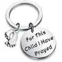 Zuo Bao Christian Jewelry Bible Verse Keychain for This Child I Have Prayed 1 Samuel 1:27 New Mom Jewelry Gift