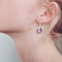 AOBOCO Sterling Silver Crystal Leverback Earrings for Women Dainty Girls Dangle Ear Ring Jewelry Gift with Swarovski Element