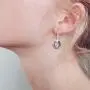 AOBOCO Sterling Silver Crystal Leverback Earrings for Women Dainty Girls Dangle Ear Ring Jewelry Gift with Swarovski Element