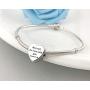 Heart Charm Fit Charms Bracelet Christian Bible Verse Charm Prayer Faith Religious Jewelry Gifts for Women Girls