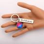 LBSBO Bisexual Jewelry Bi Pride Keychain Bi Pride Jewelry Bisexual Gift Queer Pride Gifts Bi & Badass Keychain