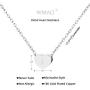 Initial Heart Necklace Pendant-18K Gold Plated 26Alphabet Tiny Dainty Heart Choker Necklace for Women Girls Kids Birthday Day Gift, Bridesmaid Gift