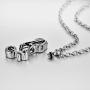 FCZDQ Cremation Jewelry Motorcycle Stainless Steel Ashes Pendant Memorial Keepsake Urn Necklace/Keychain