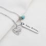 KUIYAI Happy Birthday Necklace Sweet 12th 16th 18th Birthday Gift Jewlery with Turquoise Bead