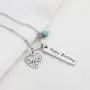 KUIYAI Happy Birthday Necklace Sweet 12th 16th 18th Birthday Gift Jewlery with Turquoise Bead
