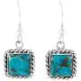 Turquoise Earrings 925 Sterling Silver & Genuine Gemstones (Choose Color) Turquoise Earrings 925 Sterling Silver & Genuine Gemstones (Choose Color)