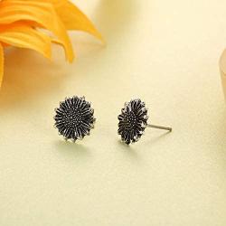 Sunflower Earrings - 3 Pairs Small Cute Sunflower Stud Earrings Jewelry for Women Girls Friends