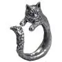 Cat ring, retro silver-plated cute animal cat tail adjustable ring girl cat lover gift Cat ring, retro silver-plated cute animal cat tail adjustable ring girl cat lover gift