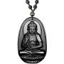 Natural Obsidian Necklace Healing Crystal Gemstone Pendant Hand Carved Stone Amulet Charm Jewelry