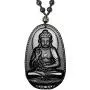 Natural Obsidian Necklace Healing Crystal Gemstone Pendant Hand Carved Stone Amulet Charm Jewelry