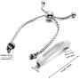 Jovivi Personalized Custom Stainless Steel Tube Bar Urn Bracelet for Ashes Holder Keepsake Locket Cremation Jewelry w/Filler Kit and Gift Box