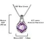 PAZ Creations .925 Sterling Silver Solitaire Amethyst Pendant Necklace PAZ Creations .925 Sterling Silver Solitaire Amethyst Pendant Necklace