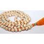 IS4A White Tulsi Japa Mala 108+1 8mm Hare Rama Hare Krishna Beads