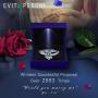 EVITA PERONI 925 Sterling Silver Open Ring Moissanite Simulted Diamond Wedding Gift for Women