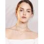 FUNRUN JEWELRY 12 PCS Layered Choker Necklace for Women Gold Sexy Y Necklace Bar Cross Pearl Multilayer Choker Chain Necklace Set