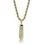 TOPGRILLZ 14K Gold and Silver Plated Xanax Pill Bar Pendant Necklace for Men with 24” Stainless Steel Rope Chain TOPGRILLZ 14K Gold and Silver Plated Xanax Pill Bar Pendant Necklace for Men with 24” Stainless Steel Rope Chain