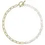 Cowlyn Paper Clip Necklace Pearl Vintage Chunky Link Chain 18K Gold Fashion Retro Charm Valentine Jewelry for Women