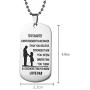 LITTONE Dad Mum to Son Inspirational Mens Jewelry Dogtag Pendant Necklace Military Stainless Steel Dog tag Love Boy Girl Gifts