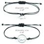 SUNSH Mother and Daughter Bracelets Set for Women Teen Girl Best Friend Couple Pinky Promise Adjustable Black Strings with Wish Card/Envelope Boyfriend Girlfriend Husband Wife Jewelry Friendship Gifts