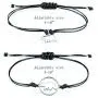 SUNSH Mother and Daughter Bracelets Set for Women Teen Girl Best Friend Couple Pinky Promise Adjustable Black Strings with Wish Card/Envelope Boyfriend Girlfriend Husband Wife Jewelry Friendship Gifts