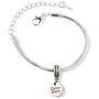 Carpe Diem ( on small circle ) Snake Chain Charm Bracelet