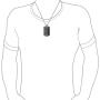Bling Jewelry Personalized Engrave Hip Hop CZ Accent Military Army Black Dog Tag Pendant Necklace for Men Stainless Steel with Chain
