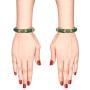 Efulgenz Fashion Jewelry Indian Bollywood Crystal Kundan Rhinestone Acrylic Resin Wedding Bracelet Bangle Set