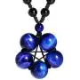 Jewever Tiger Eye Necklace Pendant Handmade Star-Shape Adjustable Energy Gemstone Healing Crystal 12mm Beads Unisex