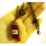 Vampire Blood in a Bottle Vial Necklace - Drink Me Necklace - Gothic Drink Me - Blood Vial - Halloween Jewelry Gift