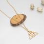ZST Harry Potter Necklace Set Time Turner Deathly Hallows Pendant Necklace for Harry Potter Fans Collection or Decorations Magical Cosplay Costume Jewelry Merchandise（Golden）