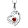 Birthstone Necklaces for Women Sterling Silver Birthstone Cubic Zirconia CZ Heart Pendant Necklace Fashion Jewelry Anniversary Birthday Gifts for Girls Her Mom Wife Daughter Yourself, 16+2 Inches Birthstone Necklaces for Women Sterling Silver Birthstone Cubic Zirconia CZ Heart Pendant Necklace Fashion Jewelry Anniversary Birthday Gifts for Girls Her Mom Wife Daughter Yourself, 16+2 Inches