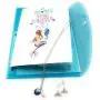 Smiling Wisdom - We Mer-maid to Be Friends Greeting Card Gift Set - Blue Green Scale Mermaid Necklace and Drop Stud Sparkle Earrings Cute Jewelry for Girls, Tween, Teen, Woman Friend - Silver Blue