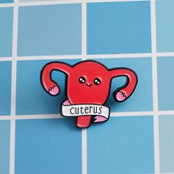 XUNER Cuterus Pin Uterus Uterus Ovaries Pin Medical Pins Enamel Brooch Uterine Medicine Brooches Feminist Jewelry Gifts for Woman &Nurses Graduate Students