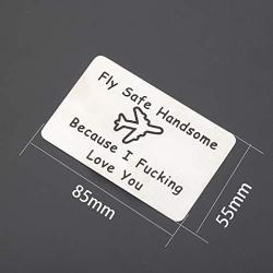 MAOFAED Fly Safe Keychain Pilot Gift Fly Safe Because i Fucking Love You Flight Attendant Gift Traveling Keychain Gift for Flight Staff Airline Worker