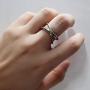 JAJAFOOK Astronomical Sphere Ball Deformation Ring Cosmic Finger Ring Lover Gifts, Titanium Steel Rings