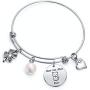 TzrNhm Blossom Best Cat Mom Ever Bangle Bracelet for Cat Lover,Mom,Sister,Friends Cat Keychain
