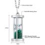 Gem Stone King 925 Sterling Silver Hourglass Pendant Necklace For Women with 0.75 Ct Emerald Dust and 18 Inch Silver Chain