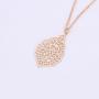Ouran Long Necklace for Women,Leaf Pendant Necklace for Girls Gift Rose Gold Chain Necklace Vintage Necklace