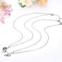 Sllaiss Austrian Crystals Couples Necklace for Women Men Love Heart Pendant Puzzle Necklace Personalized Valentines Day Gift Couple Jewelry