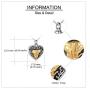 ONEFINITY Elephant Urn Necklaces for Ashes Sterling Silver Cremation Jewelry for Ashes Heart Memory Jewelry for Women