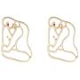 Mrotrida Abstract Human Face Earrings Fashion Alloy Eyes Lips Hand Dangle Earrings Unique Big Earrings for Womens Party