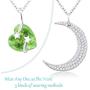 Peridot Necklace for Women Birthday Gifts Mom Wife I Love You to the Moon and Back Jewelry August Birthstone Sterling Silver Heart Moon Jewelry