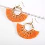 BaubleStar Tassel Hoop Earrings Fringe Drop Gold Tone Circle Tiered Earrings for Women Girls