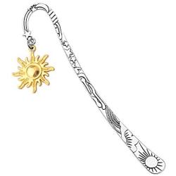 AKTAP Book Lover Gift Sun Bookmark Metal Bookmark Book Club Gift for Reader Bookish Bookworm Librarian Jewelry