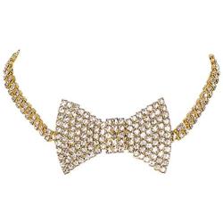 Sethain Boho Rhinestone Choker Necklace Silver Crystal bowknot Necklaces Party Jewelry Accessories for Women and Girls