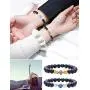 VALIJINA 8mm Lava Rock Stone Bead Bracelet for Women Men Adjustable Arrow Essential Oil Diffuser Bracelet Set