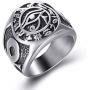 Men Stainless Steel Rings Egyptian Eye of Horus Cross of Life Ankh Hieroglyphics Text Symbol Vintage Jewelry